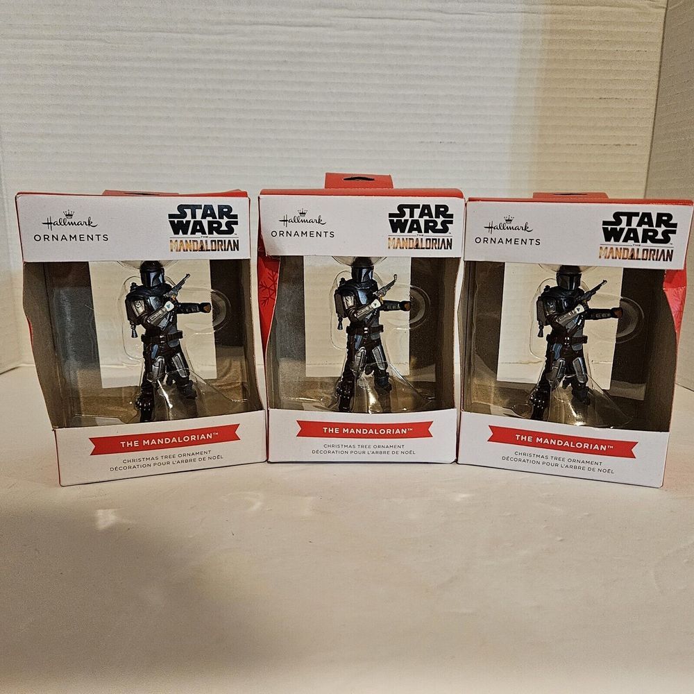Three! Star Wars The Mandalorian Hallmark Christmas Tree Ornament NEW